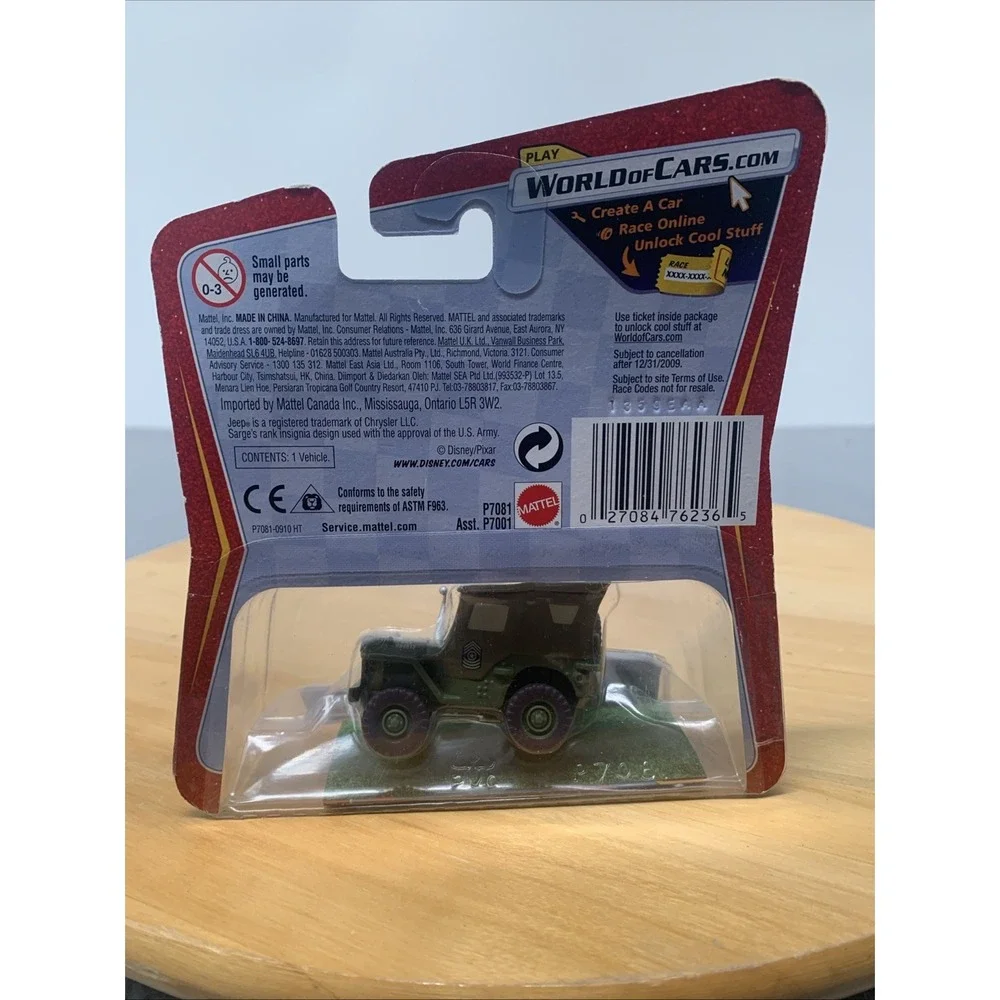Disney The World Of Cars Chase Saluting Sarge #100 Chase 1:55 Scale Car